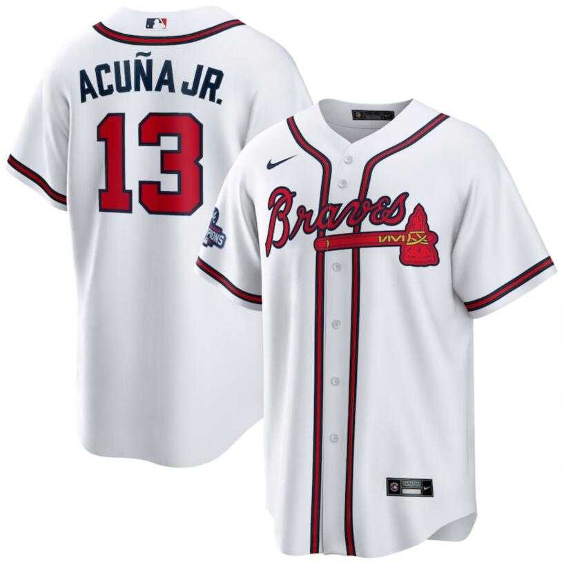 Braves 13 Ronald Acuna Jr. White Nike 2021 World Series Champions Cool Base Jersey Dzhi,We sell and wholesale Braves 13 Ronald Acuna Jr. White Nike 2021 World Series Champions Cool Base Jersey Dzhi on line form chian!